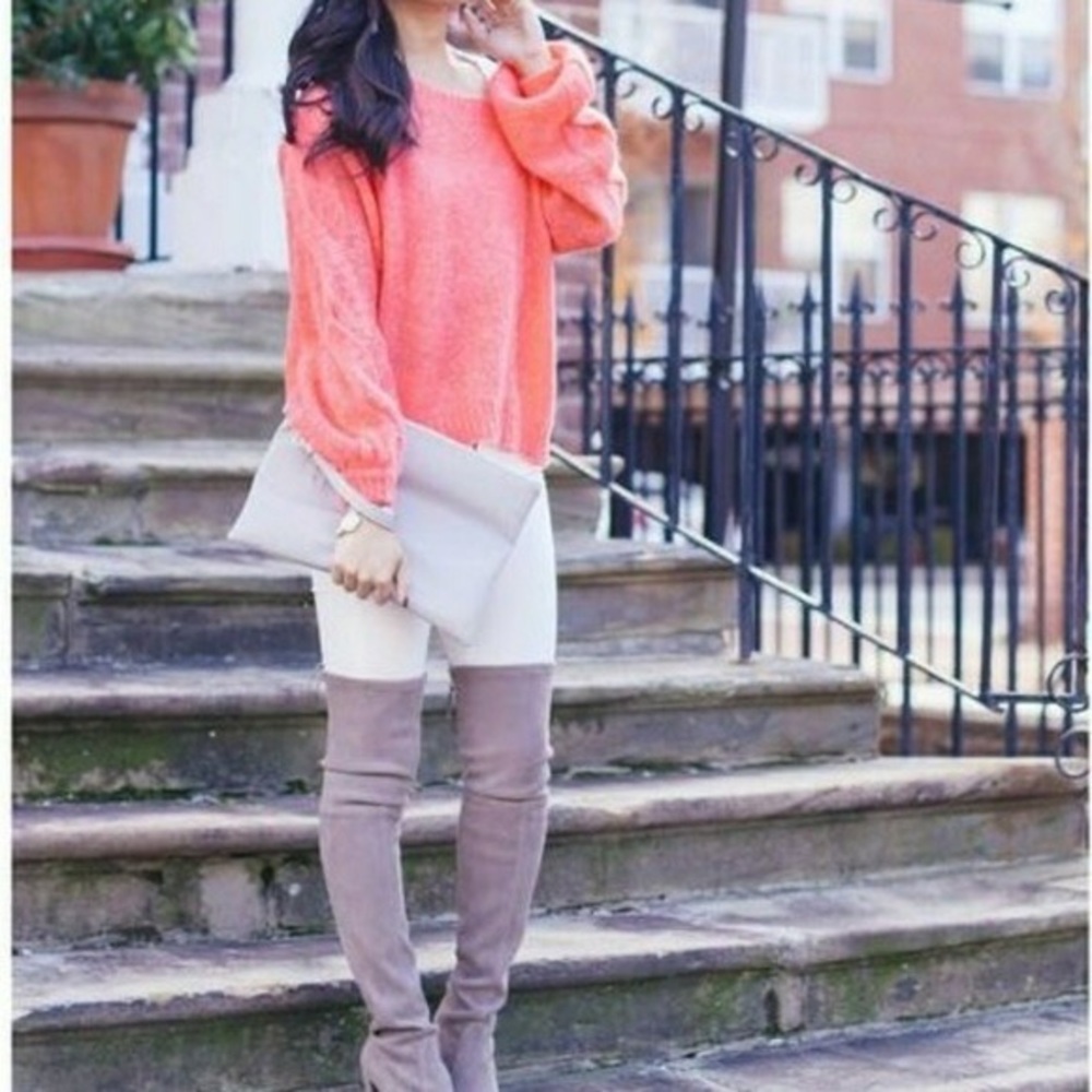 Rosie Neira Anthropologie Pink Cropped Sweater